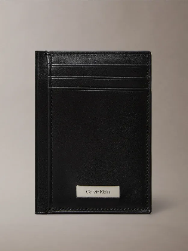 Black Plaque Logo Card Case