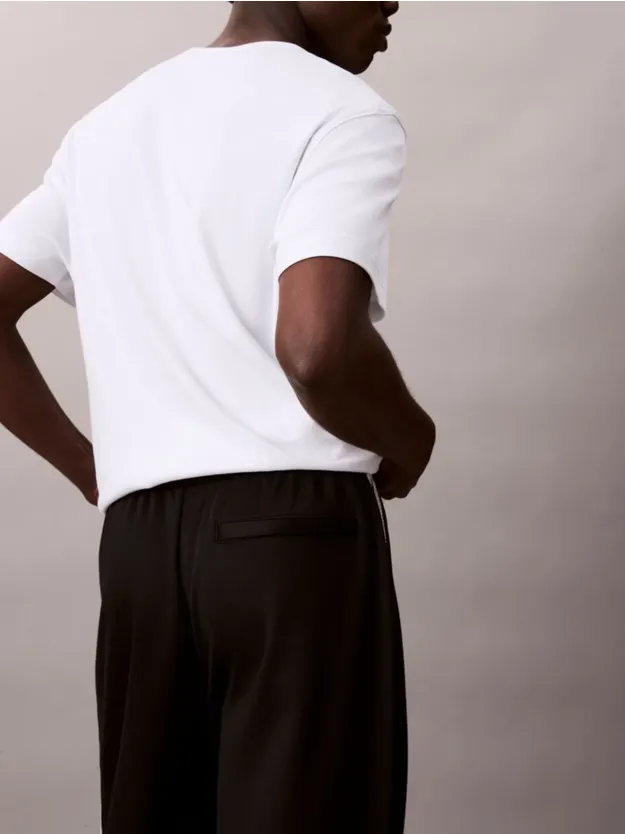 Black Double Knit Track Trousers