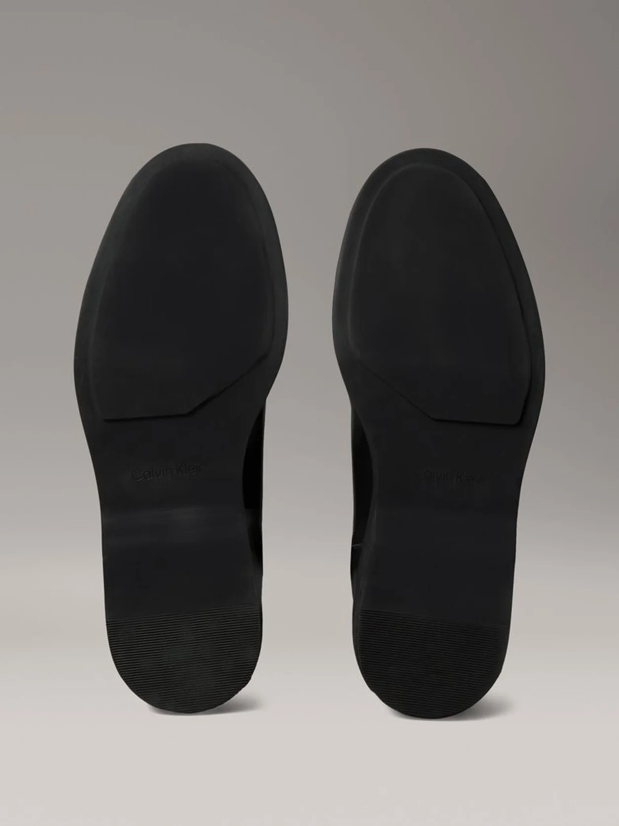 Ck Black Leather Signature Logo Ankle Boots