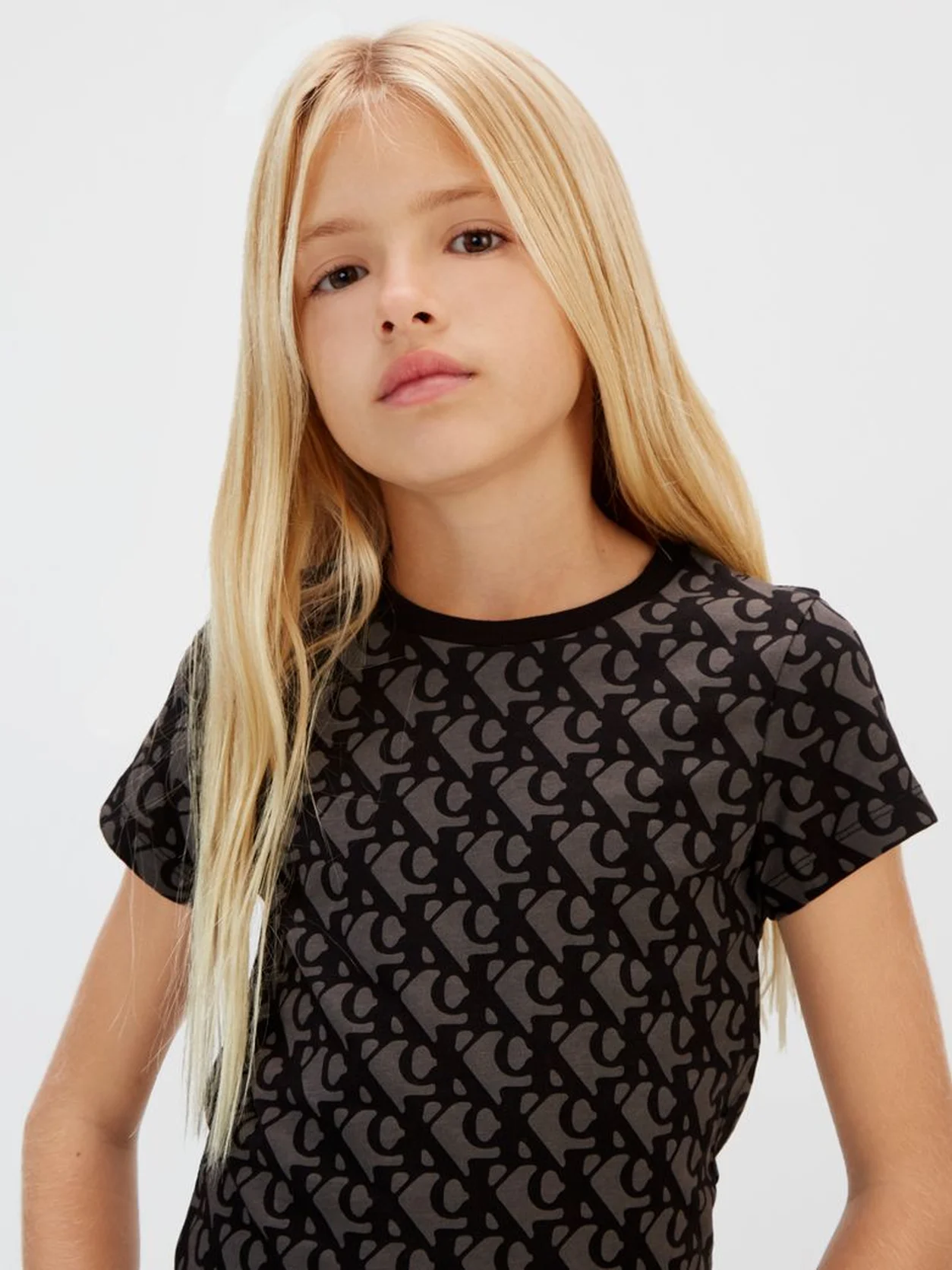 Whitecap Gray / Ck Black طقم 2 تيشرت مخطط بقصّة سليم