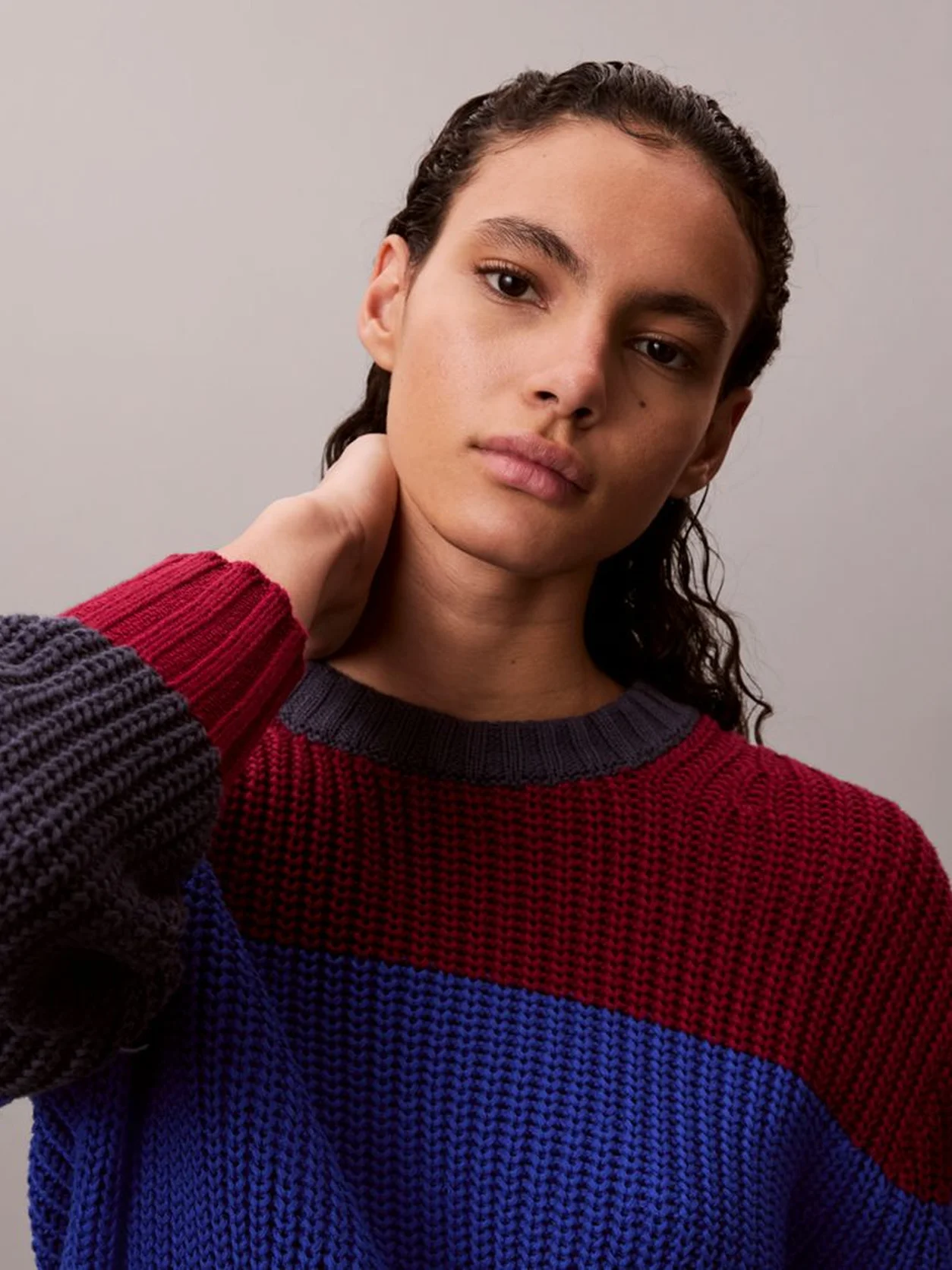 Inkwell Combo Chunky Stripe Relaxed Sweater