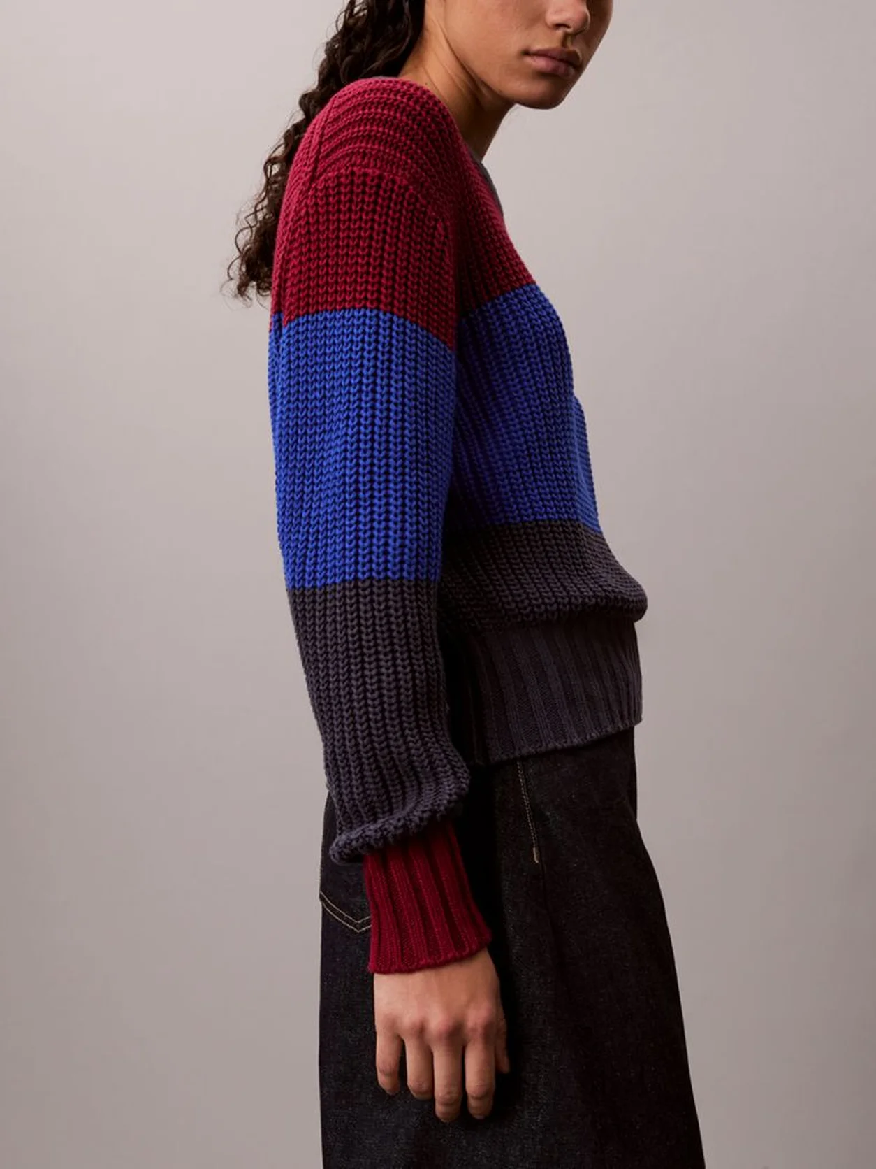 Inkwell Combo Chunky Stripe Relaxed Sweater